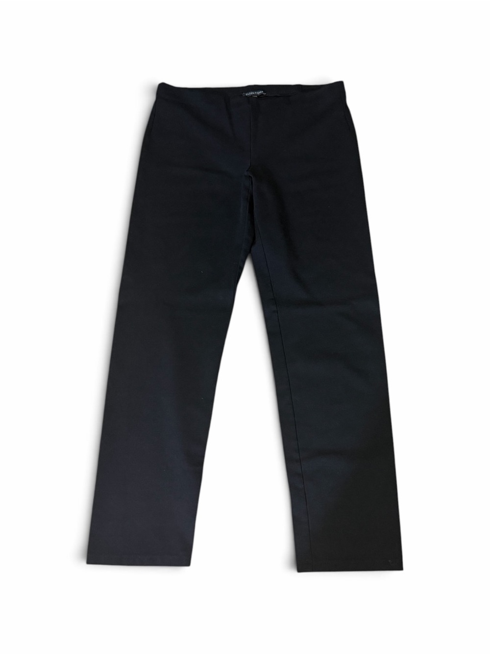 Eileen Fisher Black Washable Stretch Crepe Straight Leg Pants Size XS Inseam 30